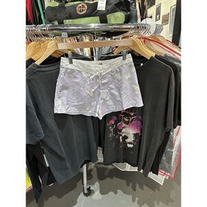 Vintage 90s NWT Beach Rays Lilac Paisley Beach Athletic Shorts Size 1